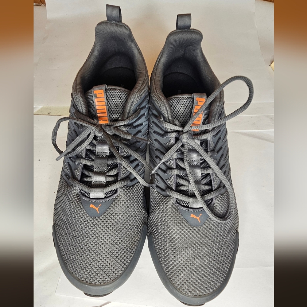 Puma Gray and Orange Sneakers Soft Foam Size 13. Very Good Condition.
